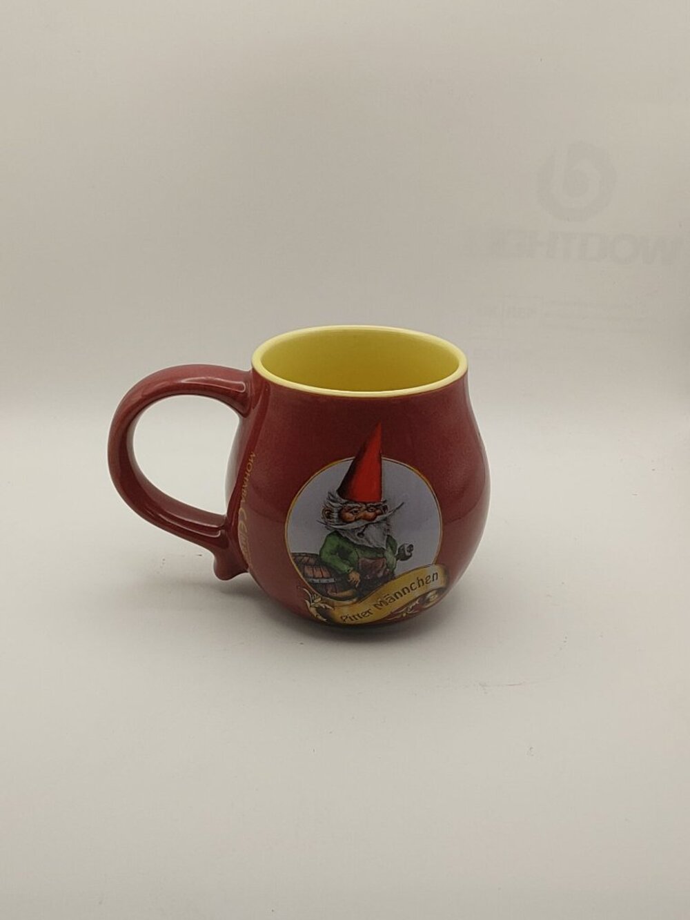 Heimat Der Heinzel Pitter Mannchen Christmas Mug Red & Yellow Ceramic 12oz
